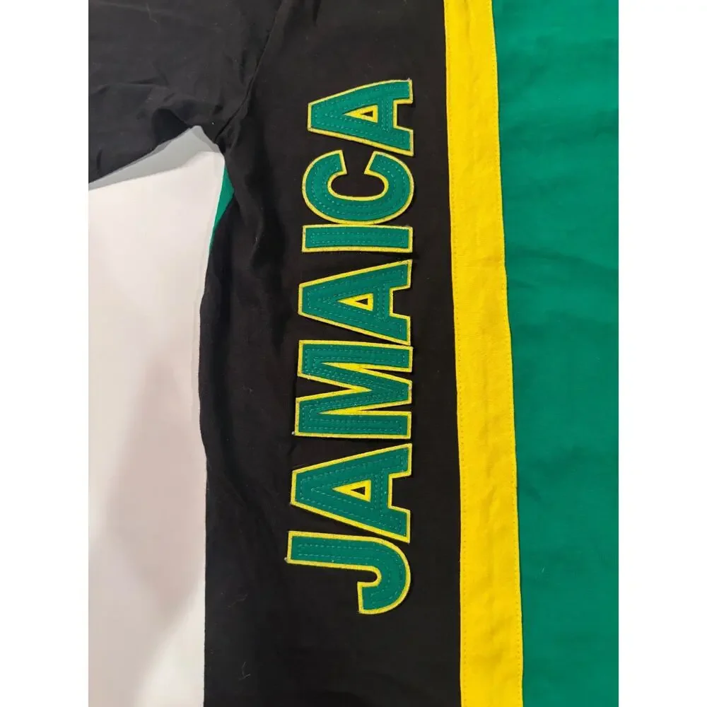 Zion Rootswear Jamaica Soccer Jersey Men’s Large Green Black Yellow Reggae Tee 3